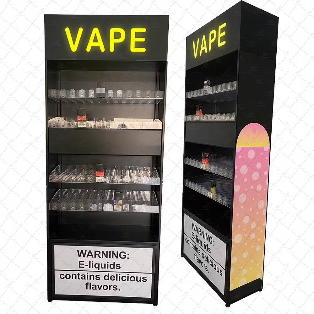 High-Quality-Customized-Floor-Standing-Acrylic-Cigarette-Display-Rack-Vape-Stand-for-Retail-Store