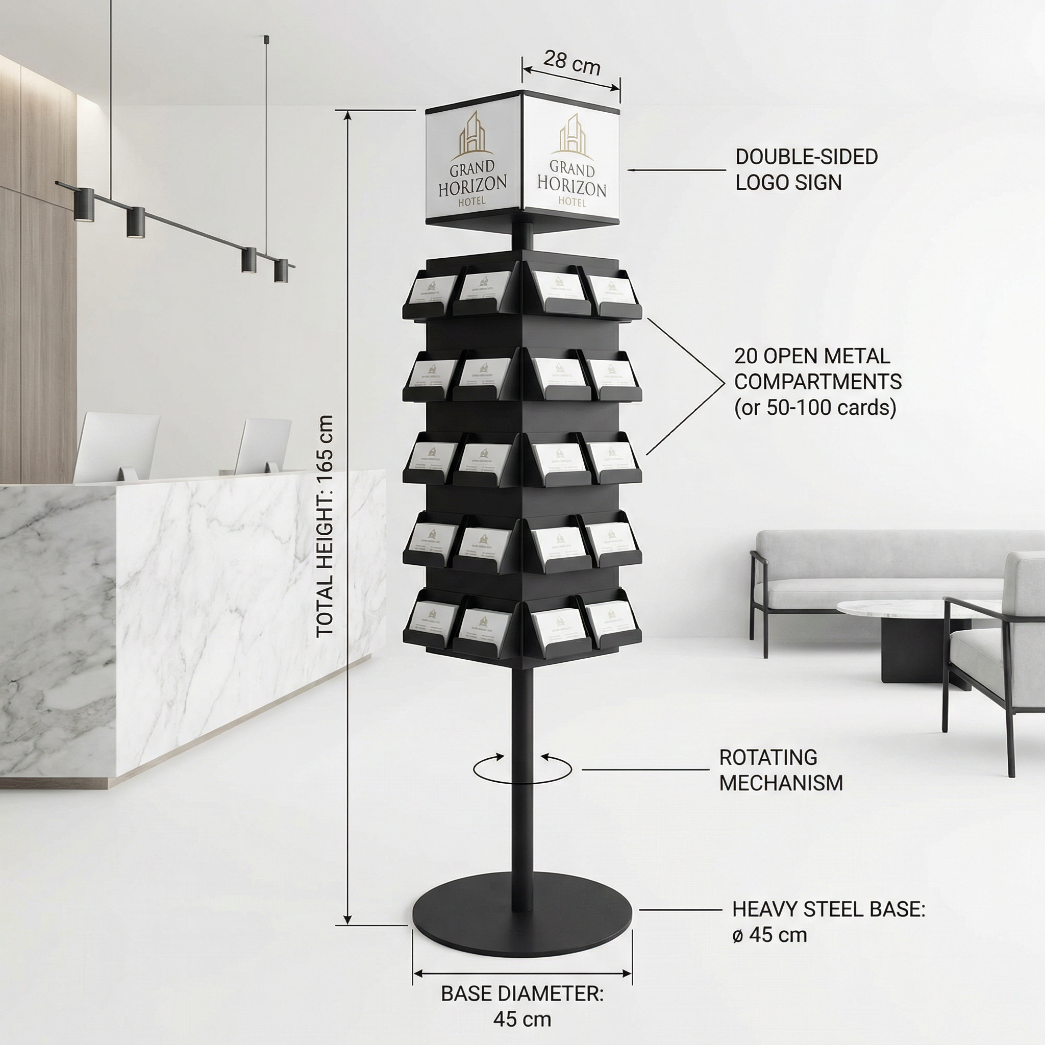 Hotel Gift Card Display Stand