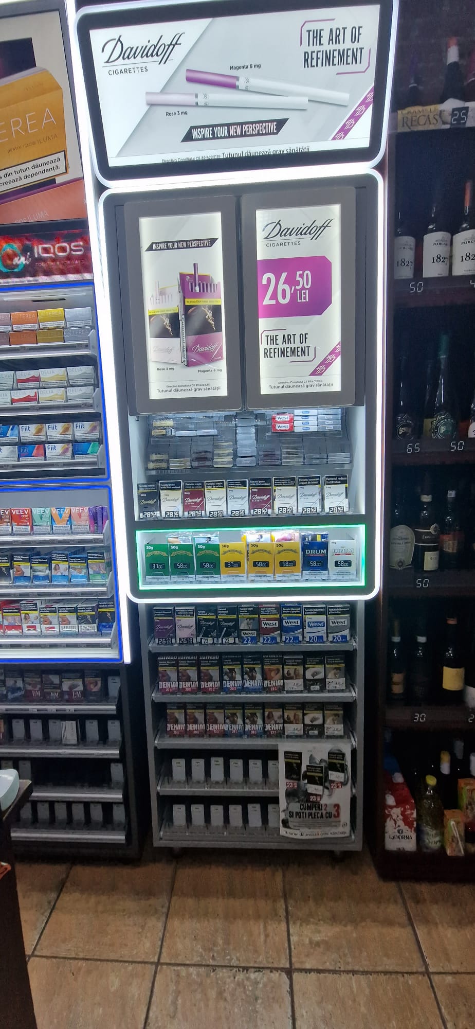 Cigarettes Stand in retail shop
